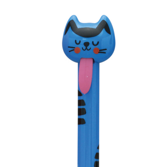Lot de 6 Stylos Gel Effaçables Pom Pom Cat – Encre Bleue – Pointe 0,5 mm