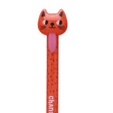 Lot de 6 Stylos Gel Effaçables Pom Pom Cat – Encre Bleue – Pointe 0,5 mm