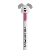 Lot de 6 Stylos Gel Effaçables Pompom Dog – Encre Bleue – Pointe 0,5 mm