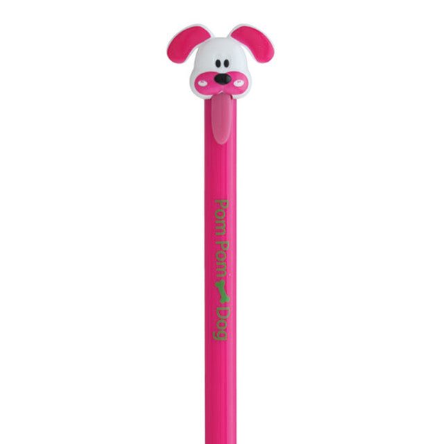 Lot de 6 Stylos Gel Effaçables Pompom Dog – Encre Bleue – Pointe 0,5 mm